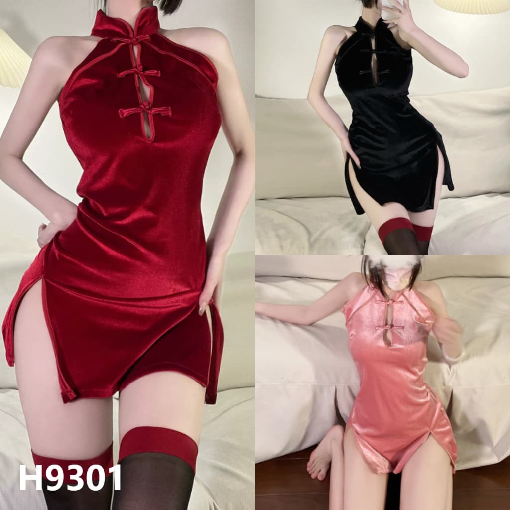 Sexy Girl กี่เพ้าเซ็กซี่ นอนชุดนอนไม่ได้ วัสดุผ้าซาติน+ลูกไม้ สวมใส่สบาย ครับ รูปที่ 5