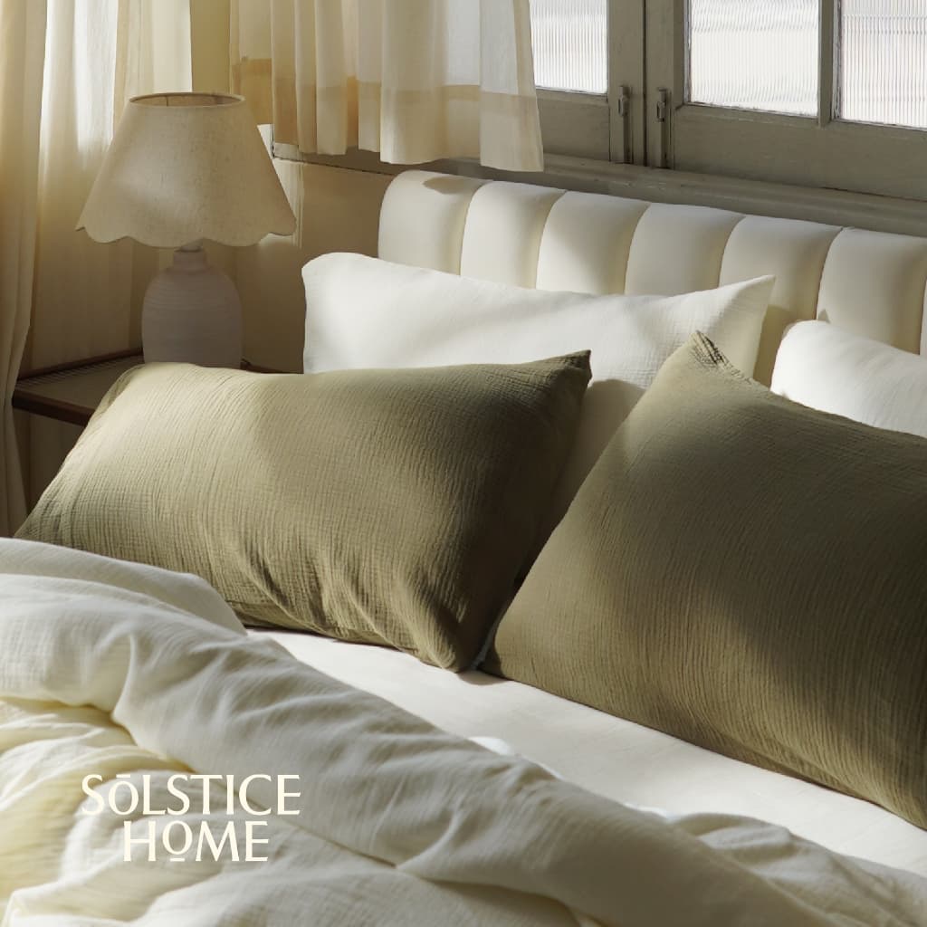 ปลอกหมอน ปลอกหมอนข้าง สีพื้น Solstice Home ผ้า Cloud Cotton เนื้อนุ่ม - สไตล์ มินิมอล ทำจากผ้าคอตตอน 100% รูปที่ 7