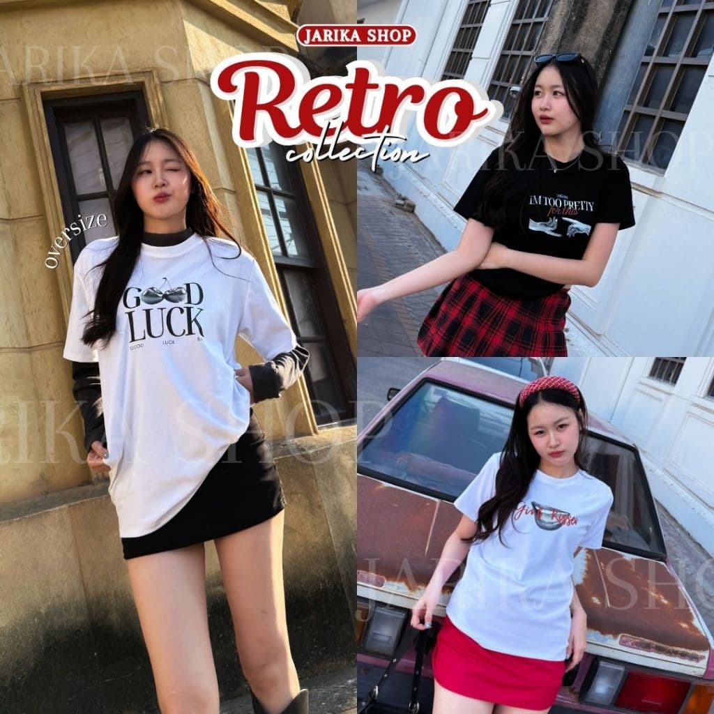 Jarikashop - เสื้อยืดลาย Retro รูปที่ 1