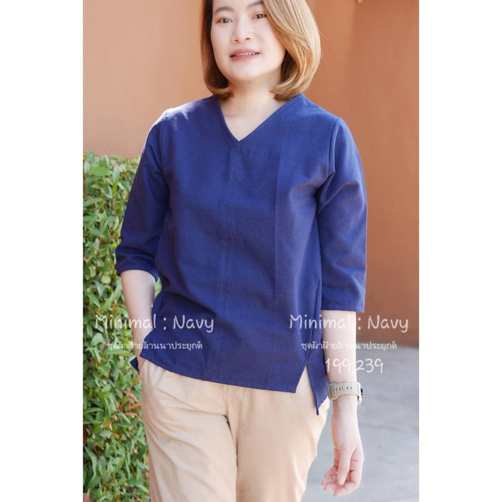 เสื้อผ้าฝ้ายเมืองนุ่มละมุนผิว ทรงสบาย ใส่ Over size มินิมอล เกาหลี ญี่ปุ่น รูปที่ 7