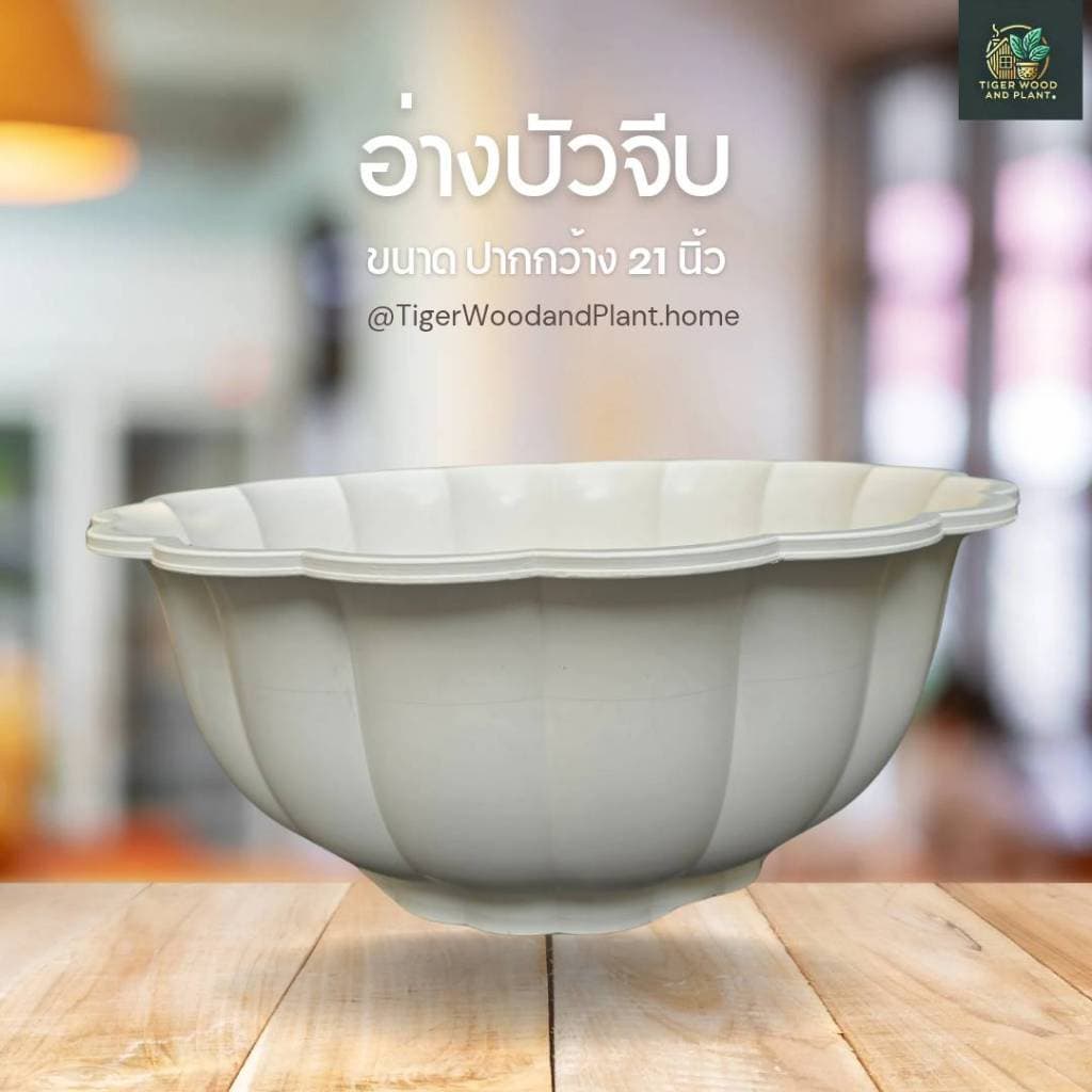 กระถางอ่างบัวจีบ อ่างเลี้ยงปลา อ่างบัว ขนาดปากกระถาง 21 นิ้ว รูปที่ 1
