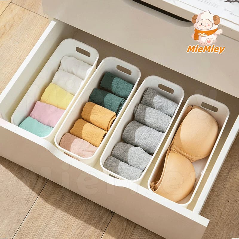 ขายส่ง/ปลีก เล็ก กล่องเก็บของ กล่องเก็บของมินิมอล ประหยัดพื้นที่ แข็งแรง สีขาว พรีเมี่ยม รูปที่ 9