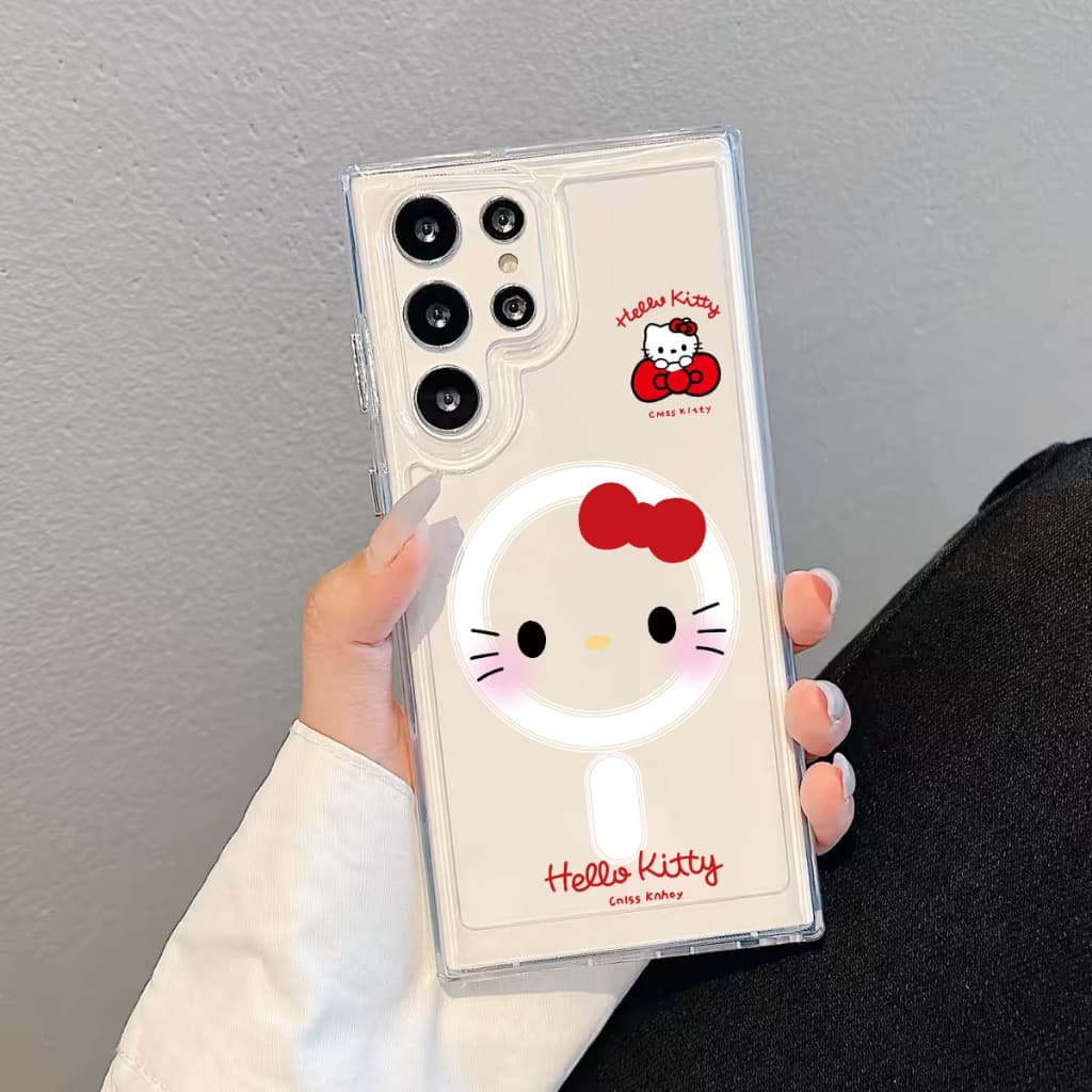 เคสแม่เหล็ก ชาร์ตได้ For Samsung S22 S23 S24 S25 S26 Ultra Plus FE S26ultra A07 A17 A26 A36 A56 A16 A55 เคสใส ลายการ์ตูน รูปที่ 1
