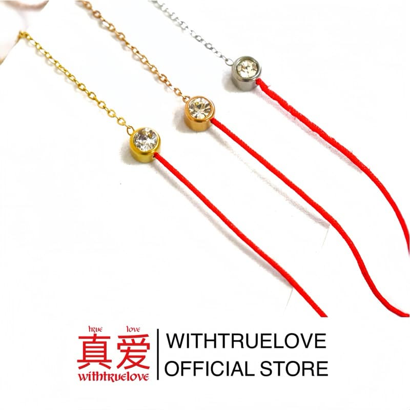 WITHTRUELOVE - Mini Dot Red String Bracelet รูปที่ 1
