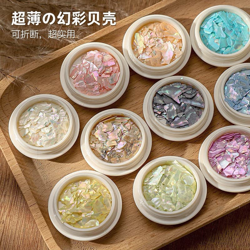 อะไหล่เปลือกหอยตกแต่งเล็บ สีสวย วิ๊งๆ สินค้า รูปที่ 1