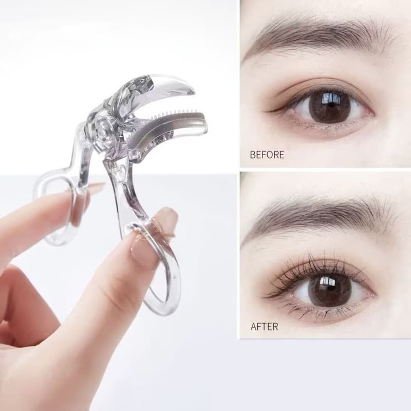 Grey eyelash curler ที่ดัดขนตาตรงหัวตา หางตา และแบบมุมโค้งก้วาง ใช้งานง่าย ขนตาเด้งสวยเรียงเส้น Eyelash curler รูปที่ 5