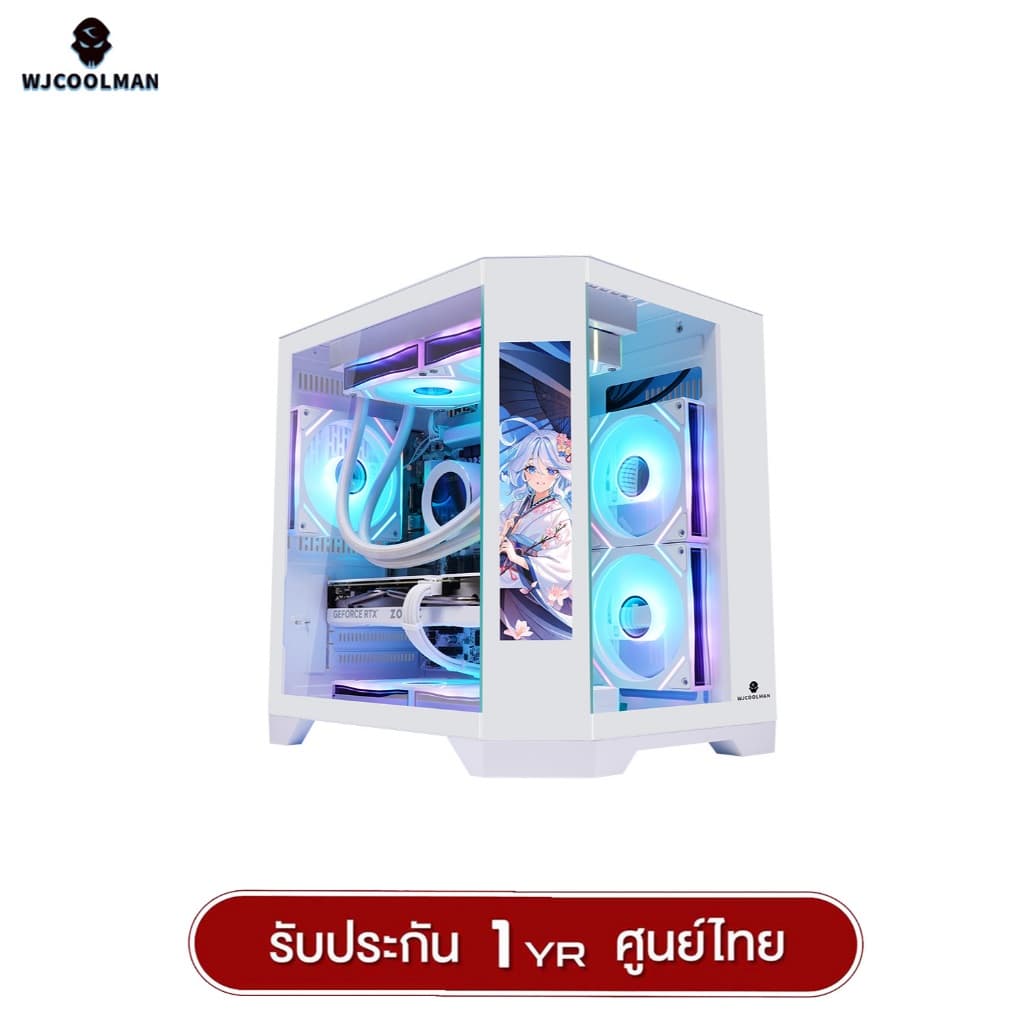 เคสคอมพิวเตอร์ WJCOOLMAN Dreamer LCD Mini M-ATX Panorama Tempered Gaming Case รับประกัน 1 ปี รูปที่ 2