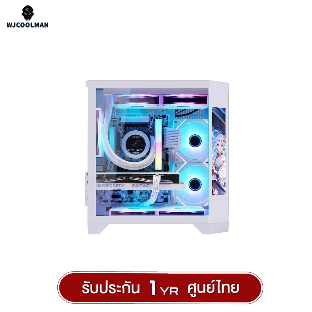 เคสคอมพิวเตอร์ WJCOOLMAN Dreamer LCD Mini M-ATX Panorama Tempered Gaming Case รับประกัน 1 ปี รูปที่ 8