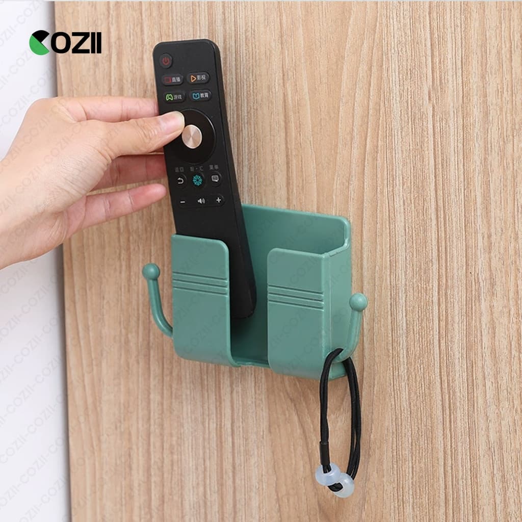 COZII ที่เก็บสายชาร์จ ที่แขวนมือถือติดผนัง ที่วางรีโมตคอนโทรล ประหยัดพื้นที่ ไม่ต้องเจาะรู ที่วางมือถือ 5สี กล่องเก็บรีโ รูปที่ 6