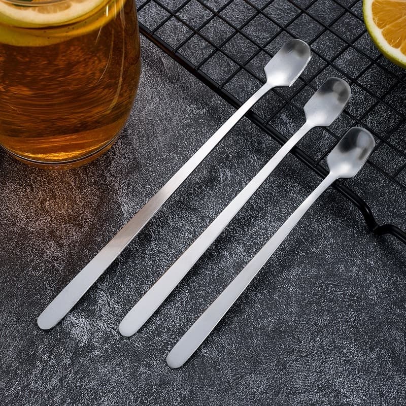 ช้อนตักมัทฉะ ช้อนคนกาแฟ ชา นม สเตนเลส “รุ่นบาง” ด้ามจับยาว 15-17 cm. รูปที่ 3