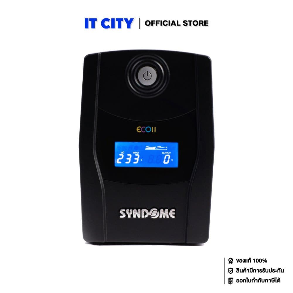 SYNDOME UPS ECOII-1000 LCD เครื่องสำรองไฟ PW1-000524 รูปที่ 1