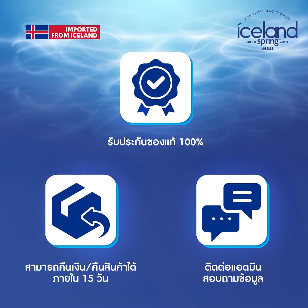 Iceland Spring ขนาด 500 ml. น้ำแร่ด่างธรรมชาติ pH 8.88 รูปที่ 8