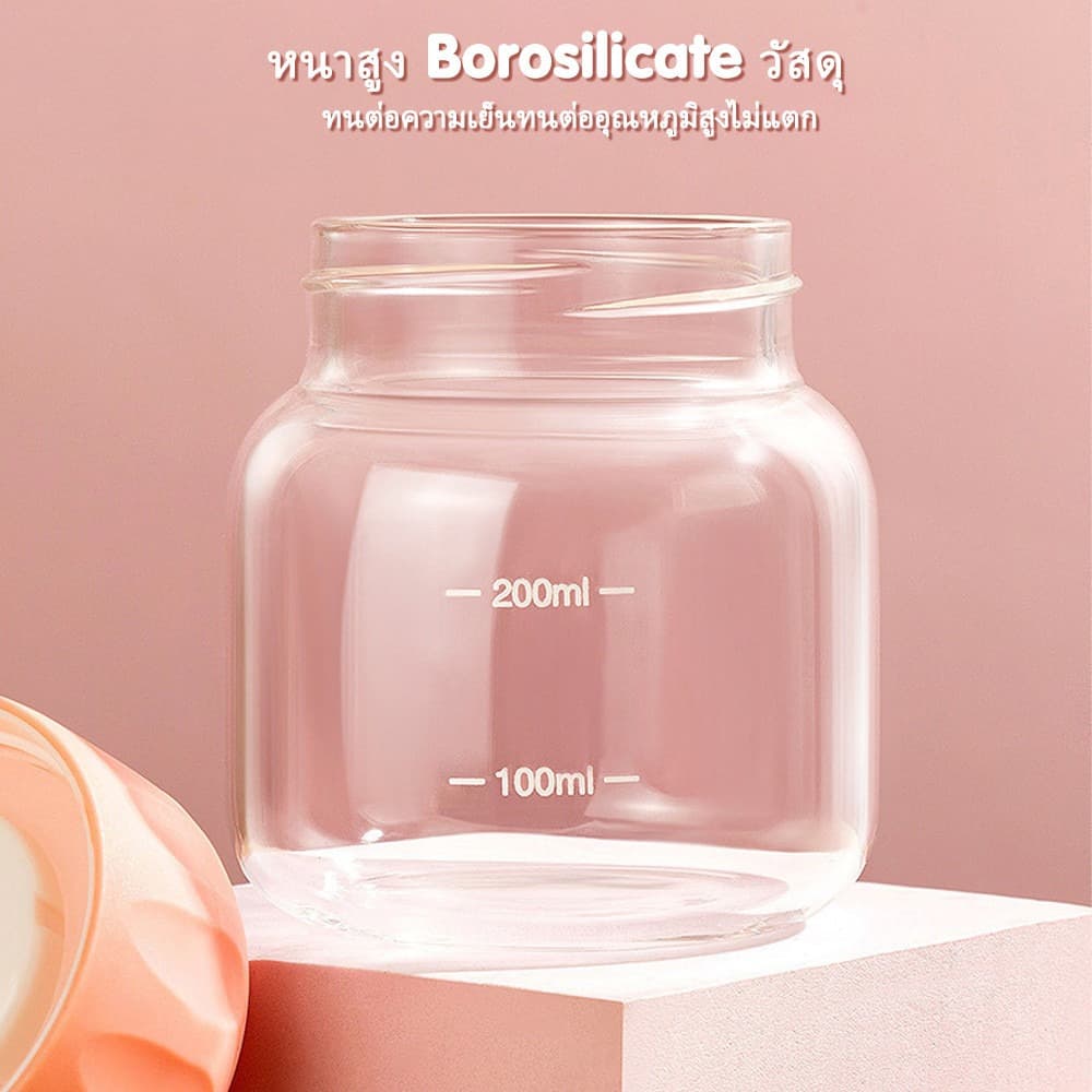 แก้วกาแฟ แก้วใส่น้ำ ขวดน้ําพกพา 300ml สไตล์มินิมอล ใส่ได้ทั้งน้ำร้อนน้ำเย็น แก้วใส มี 3 สี รูปที่ 5