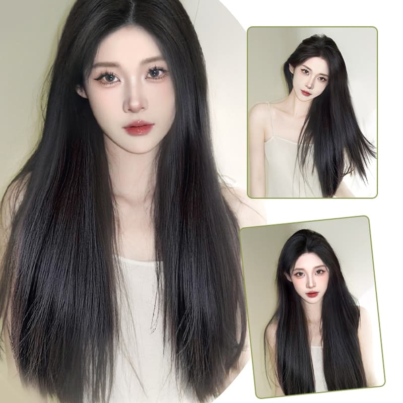แฮร์พีชแบบช่อ วิกผมยาวตรง แพตรง ยาว 45cm/60cm หนาสุด สวยได้ทุกโอกาส รูปที่ 9