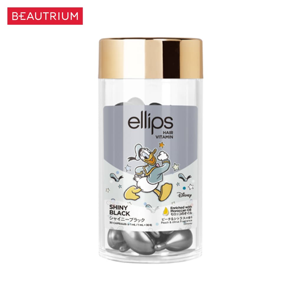 ELLIPS Hair Vitamin Shiny Black Donald Jar ผลิตภัณฑ์บำรุงผม 30Capsules รูปที่ 3