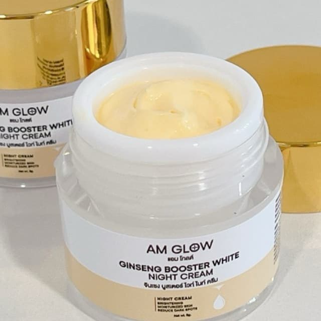 1 กระปุก AM GLOW Ginseng Booster White Night Cream ครีมวิตามินโสมถังเช่า รูปที่ 6