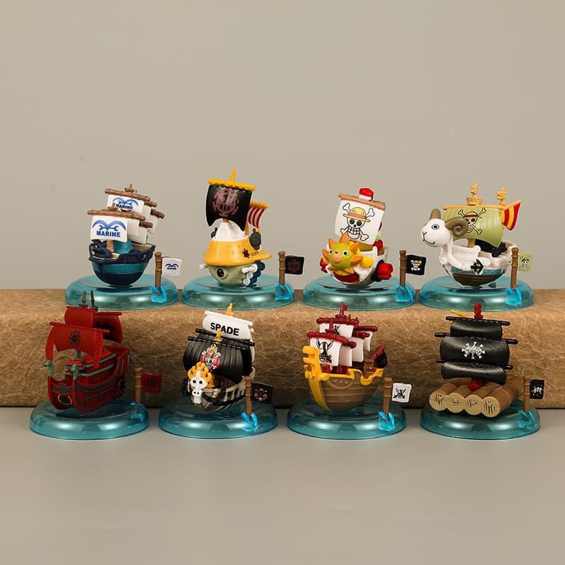 8 ชิ้น/เซ็ตอะนิเมะ One Piece รูป Luffy พัน Sunny Going Merry Marshall D สอนเรือ Boa Hancock เรือโจรสลัด PVC ตัวเลขการกระ รูปที่ 7
