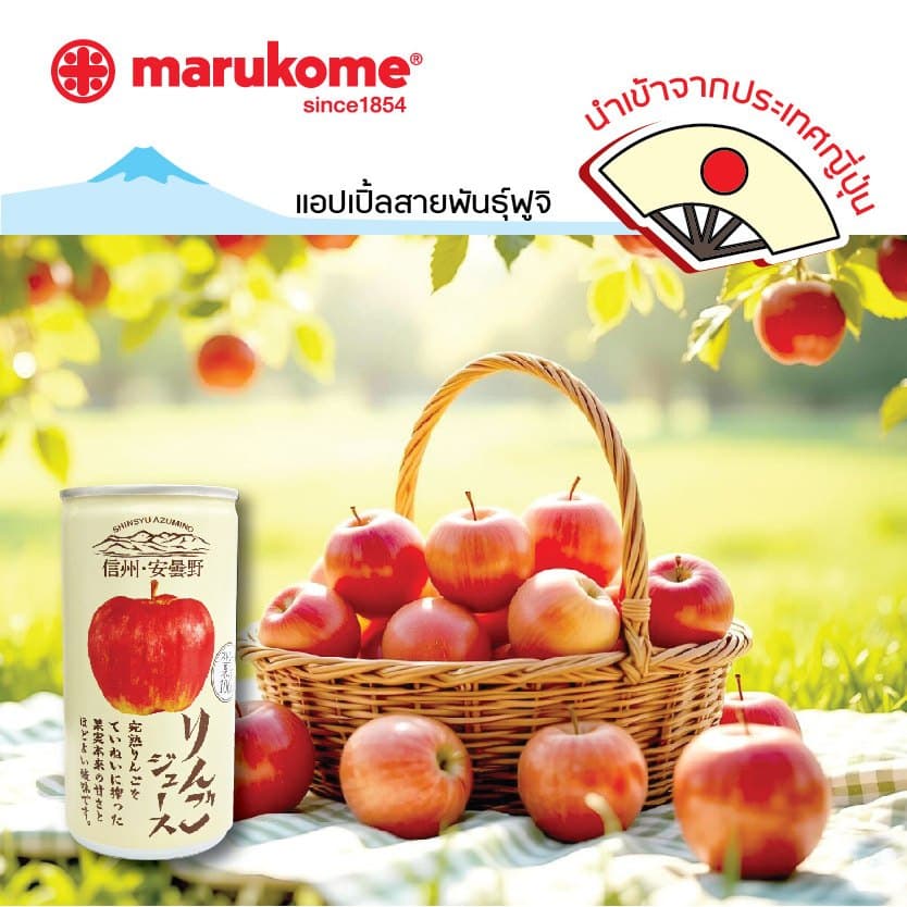 GOLD-PAK AZUMINO APPLE JUICE น้ำแอปเปิ้ลแท้100% จากอะซุมิโนะ ประเทศญี่ปุ่น 190ml x 6กระป๋อง รูปที่ 3