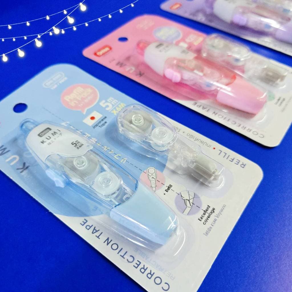 เทปลบคำผิด Oniso รุ่น Kumi ยาว 6 เมตร กว้าง 4.2 / 5 และ 6 มม.เนื้อเทปขาว โอนิโซะ correction tape รูปที่ 3