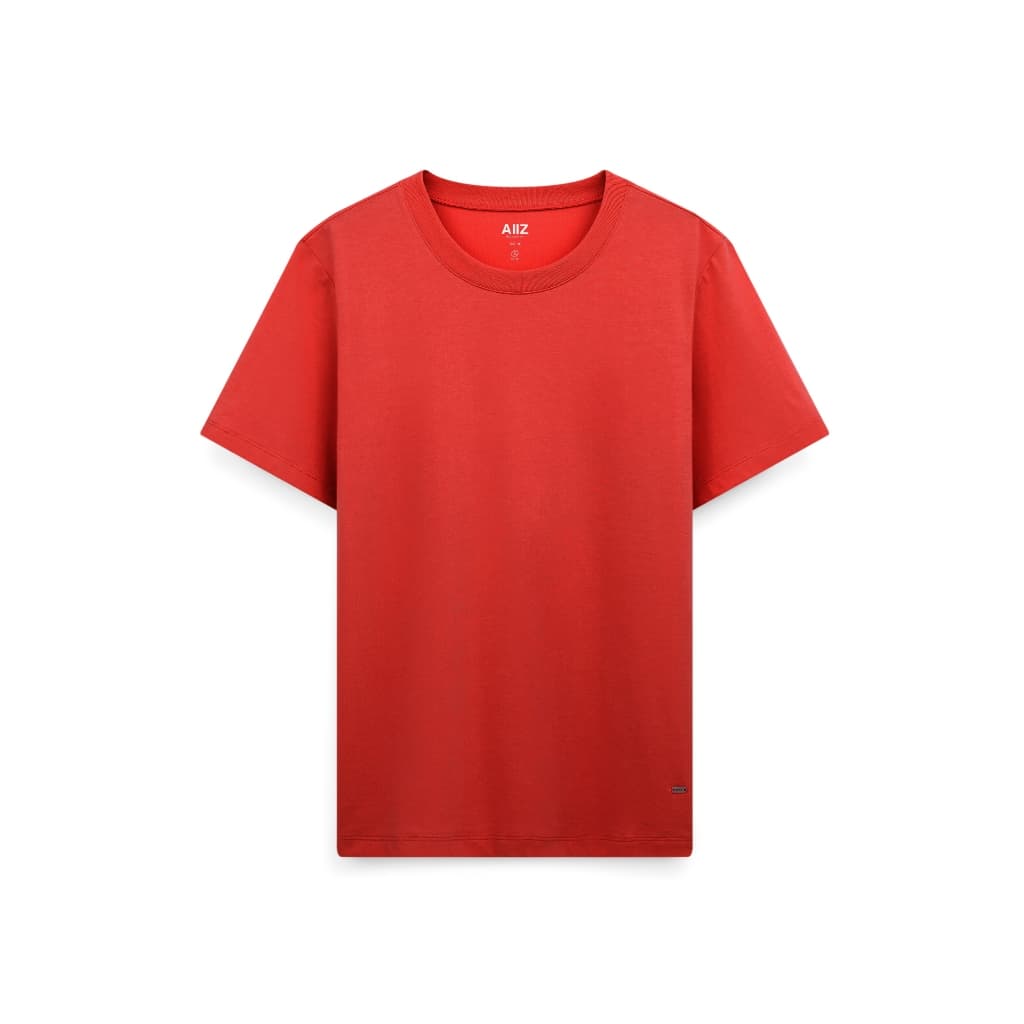 AIIZ เสื้อยืดคอกลมผู้หญิงสีพื้น โลโก้ AIIZ Women’s AIIZ Logo T-Shirts Cotton Polyester รูปที่ 8