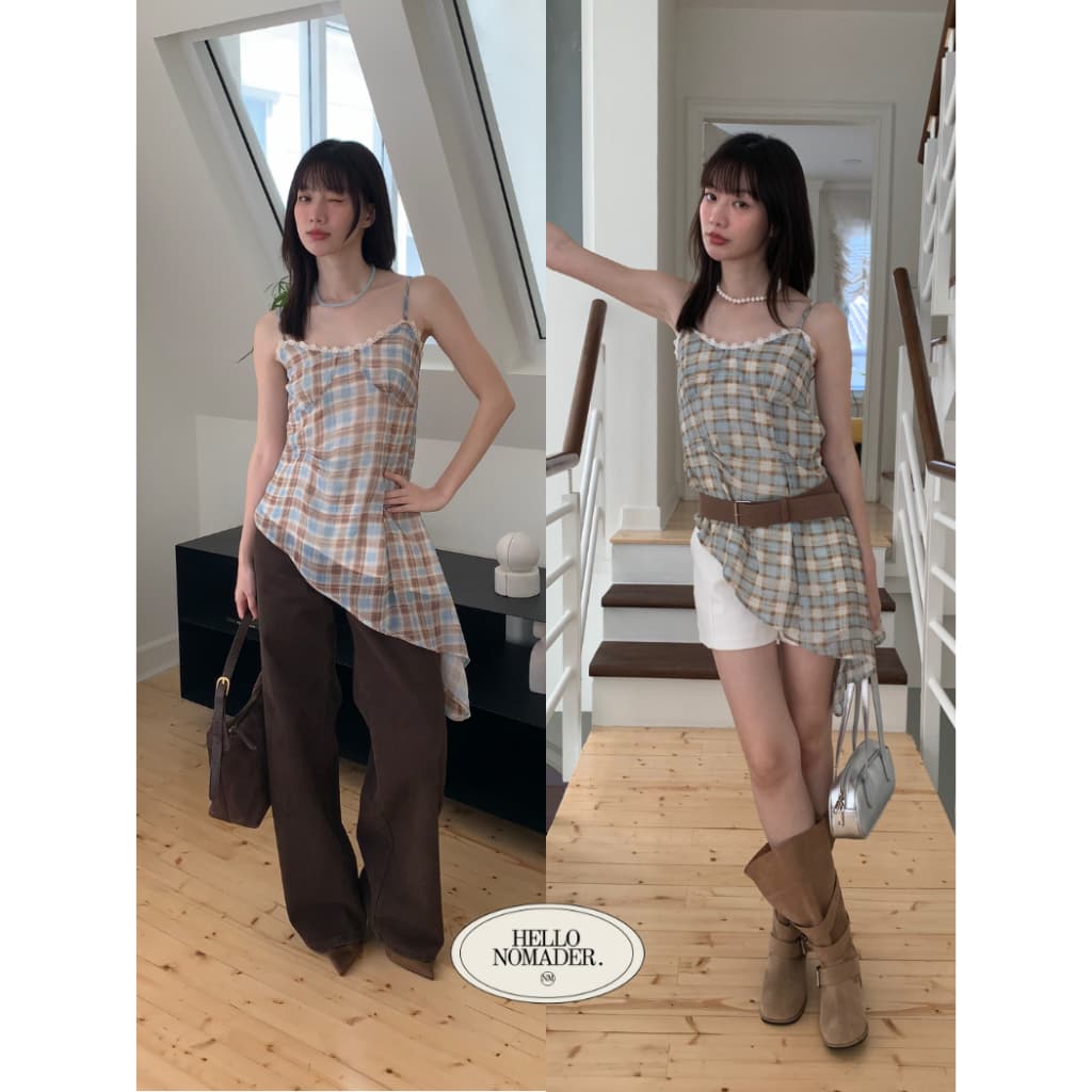 NOMADE.& Tuscany camisole {เสื้อสายเดี่ยวชายเฉียงลายสก็อต} รูปที่ 1