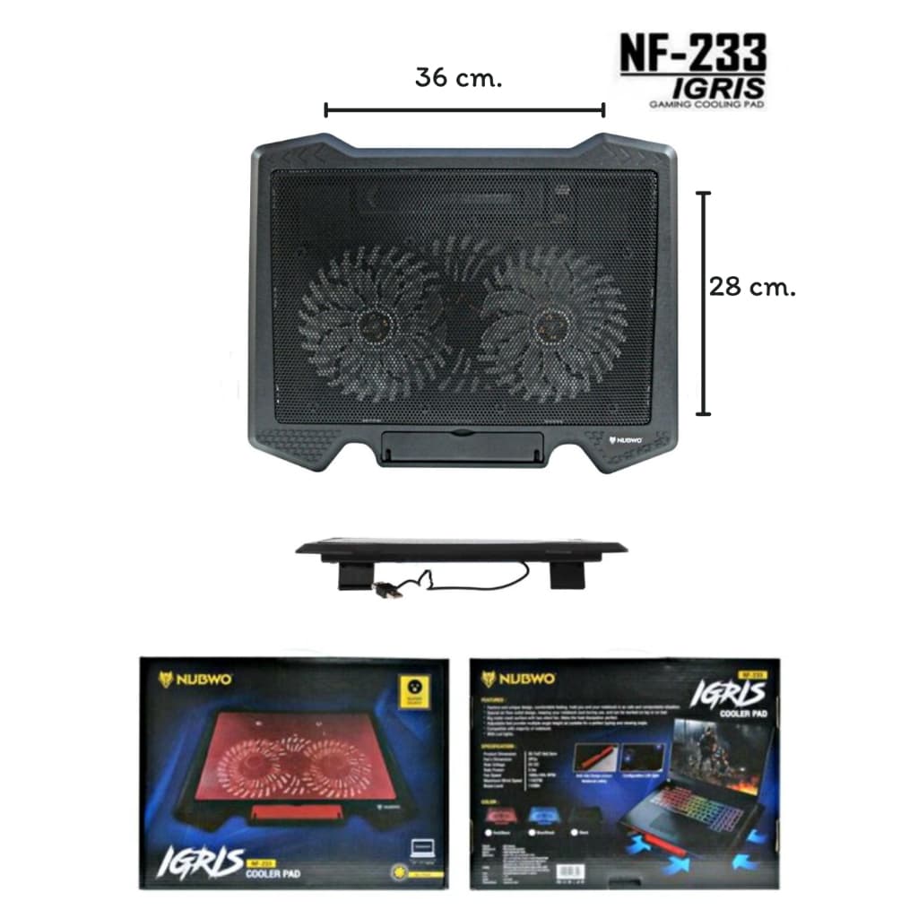 NUBWO พัดลมรองโน๊ตบุ๊คระบายความร้อน รุ่น NF-211/NF-235/NF-233 รูปที่ 7