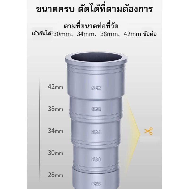 ท่อน้ำทิ้ง HP-0403 สายเครื่องซักผ้า ยาว2M/3M/4M สีเทา ใช้กับเครื่องซักผ้า อ่างล้างจาน ซิ้งค์ล้างจาน รูปที่ 6