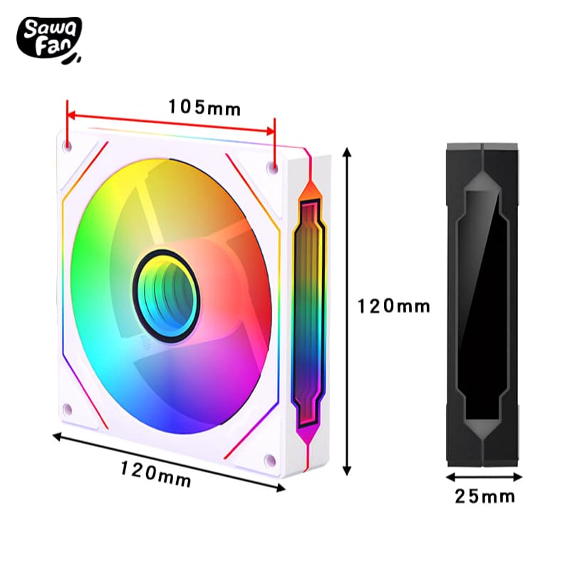 ARGB Prism4PRO พัดลมเคส พัดลมระบายความร้อน ประสิทธิภาพสูง พัดลมคอมพิวเตอร์ cooling fan 5V 4PIN 120mm รูปที่ 9