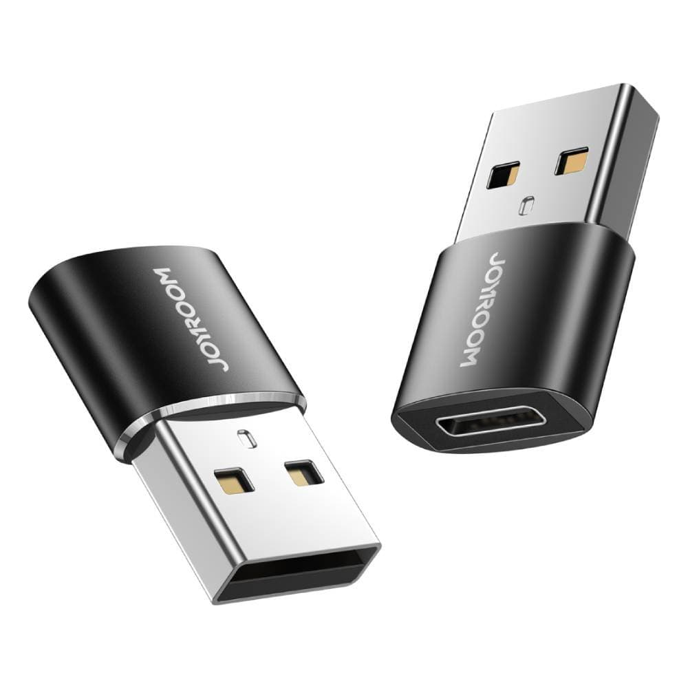 ตัวแปลง JOYROOM Adapter Connector S-H152 USB-A Male to USB-C 3.0A Black by Banana IT รูปที่ 2