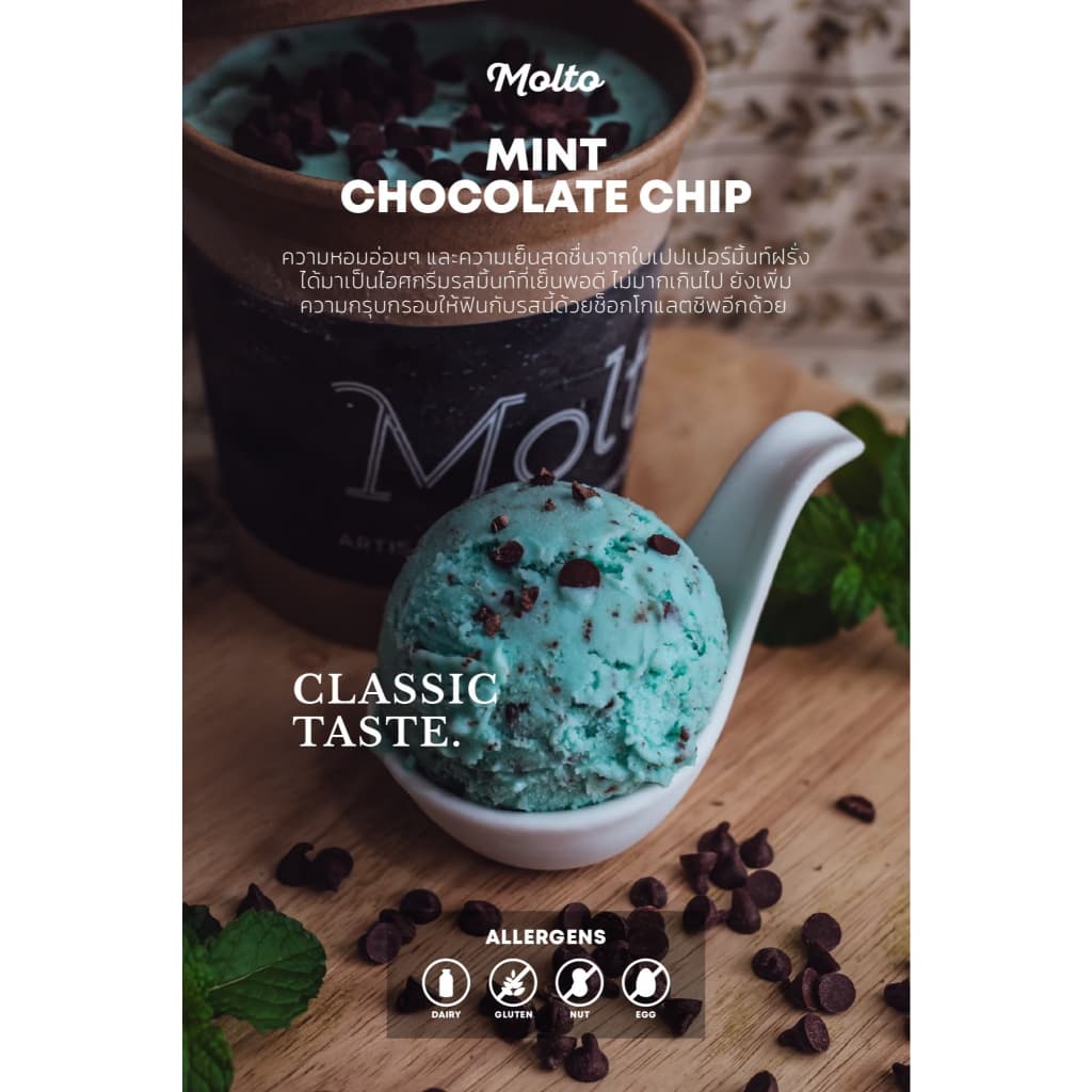 ‼Set 8 ถ้วย ‼ มอลโต้ ไอศกรีม 16 ออนซ์ - Molto Premium Gelato - Ice cream 16 oz. รูปที่ 5