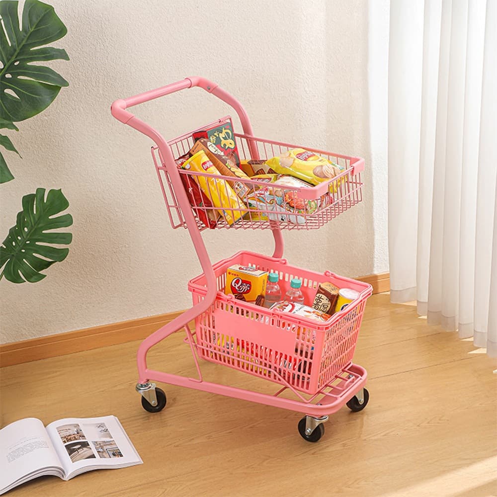 ERORO รถเข็นช้อปปิ้ง 2ชั้น shopping cart ขนาดเล็ก สไตล์ญี่ปุ่น รูปที่ 9