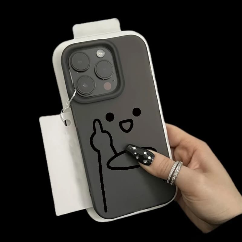 ฝาครอบโทรศัพท์นุ่ม ดูถูกจากมือเล็กๆน้อยๆ For iPhone 11 13 17 16 15 เคส ไอโฟน12 14 ProMax 7 8Plus X XR XSMaxกันกร รูปที่ 6