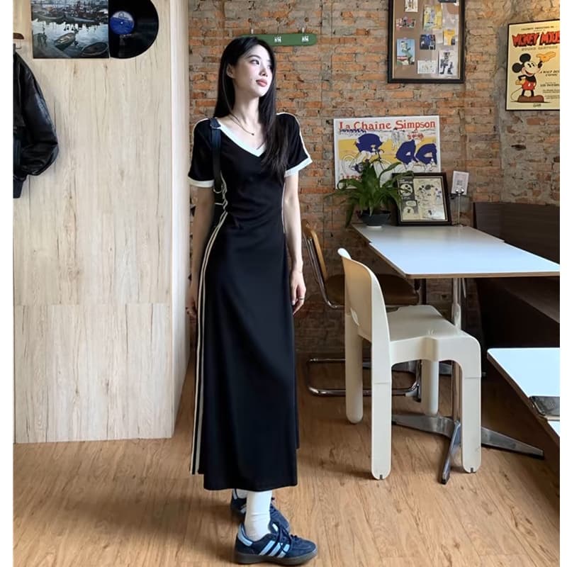 BIMI คอลเลคชั่นใหม่ เดรสยาว ชุดเดรสแฟชั่นผู้หญิง ชุดเดรสสวยหรูดูแพง Clothing Dress Lady รูปที่ 1