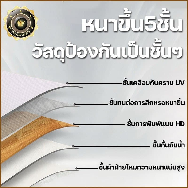 ขนาดใหญ่ ตัดได้ กระเบื้องยาง เสื่อปูพื้น เสื่อน้ำมัน กว้าง2m หนาขึ้น 2.0mm ทนต่อการสึกหรอทนทาน กันน้ำ ทนไฟ แถมแถบกาว รูปที่ 2