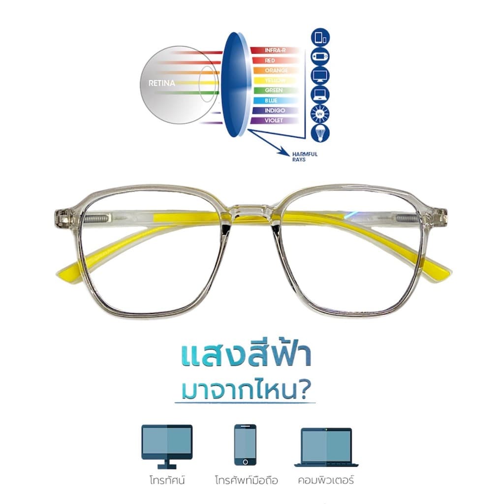 7731 แว่นสายตายาว กรองแสงสีฟ้า ออกแดดเปลี่ยนสี แว่นสายตายาวเลนส์ออโต้ เปลี่ยนสีได้ ใส่ได้ทั้งชาย-หญิง รูปที่ 3
