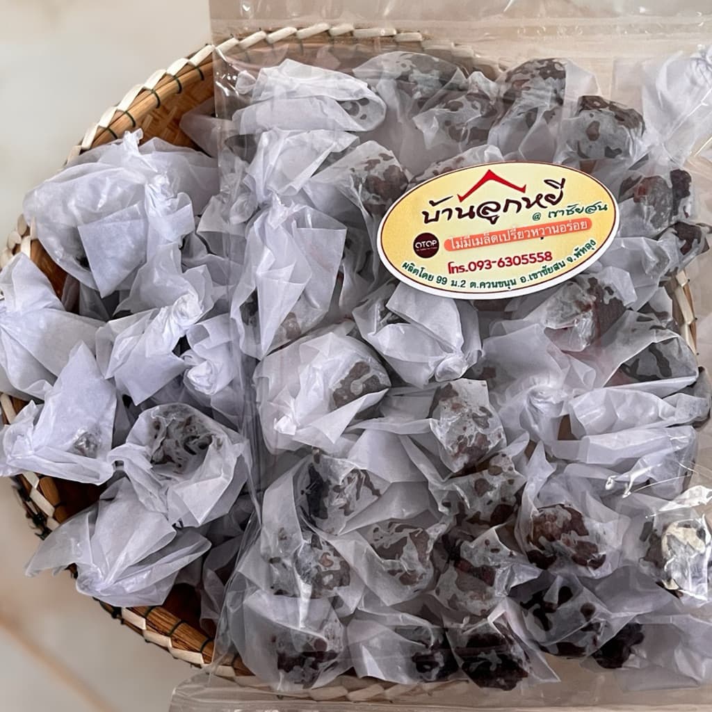 ลูกหยีกวนไร้เม็ด 120 กรัม เปรี้ยวหวานตัดเค็มนิดหน่อย รูปที่ 1