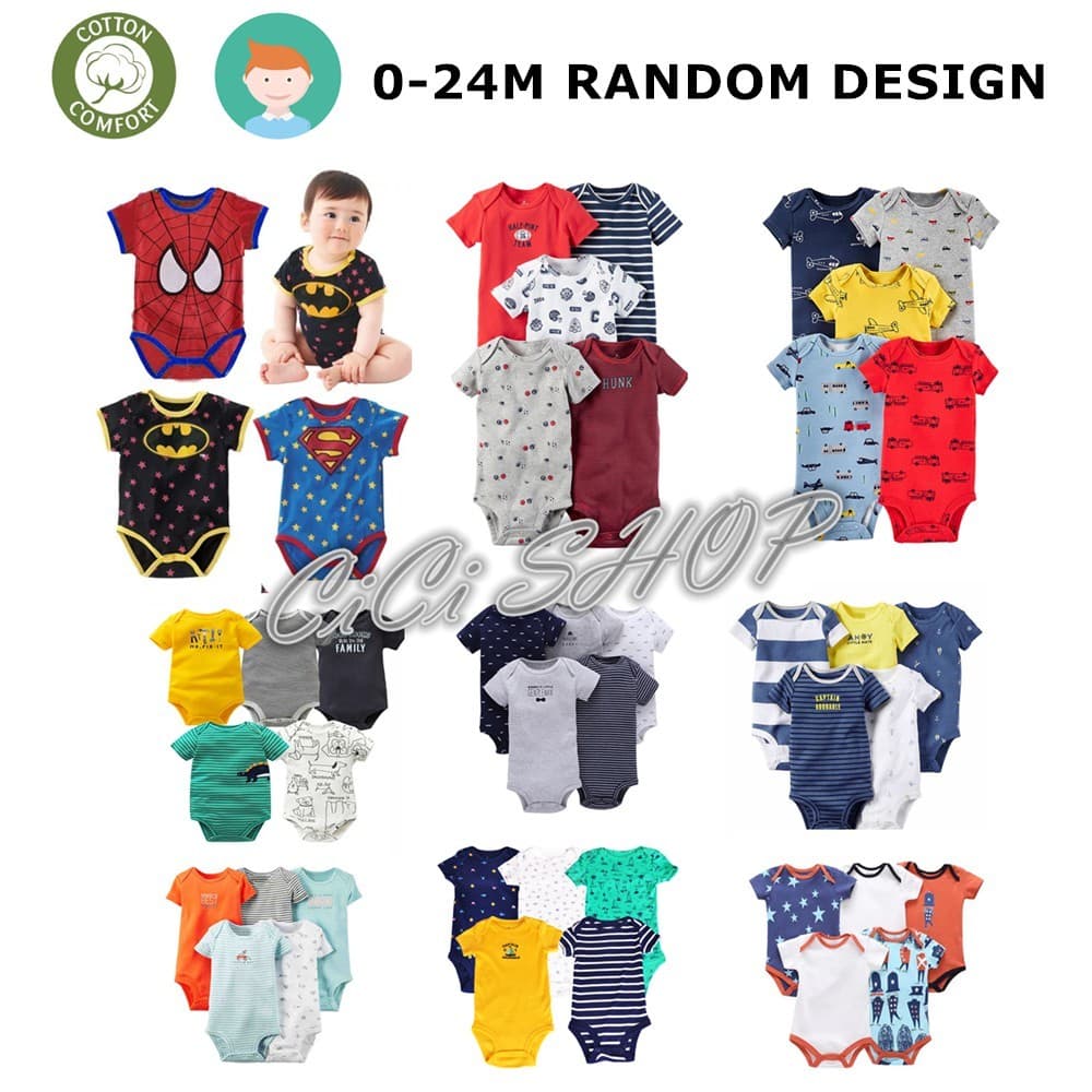 CICI ชุดเสื้อผ้าเด็กชายแรกเกิด 0-24 เดือน หลากสี 100% ผ้าฝ้าย รูปที่ 2