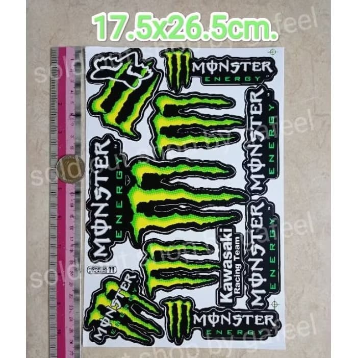 1แผ่น สติ๊กเกอร์แต่งรถ 7"x10.5"นิ้ว ติดรถ มอเตอร์ไซด์ รถยนต์ รูปที่ 3