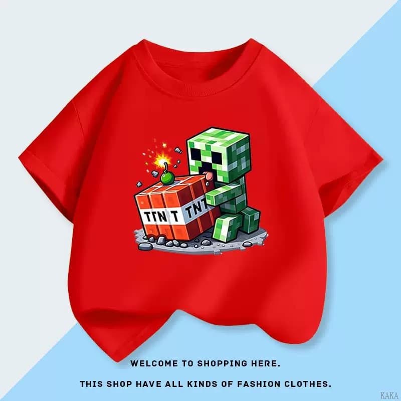 Yout-children เสื้อยืด kids girl/boy เสื้อผ้าเด็ก 'TNT bricks' เสื้อเด็ก แฟชั่น tshirt ผ้าCotton โคตรนุ่ม 2025 รูปที่ 9