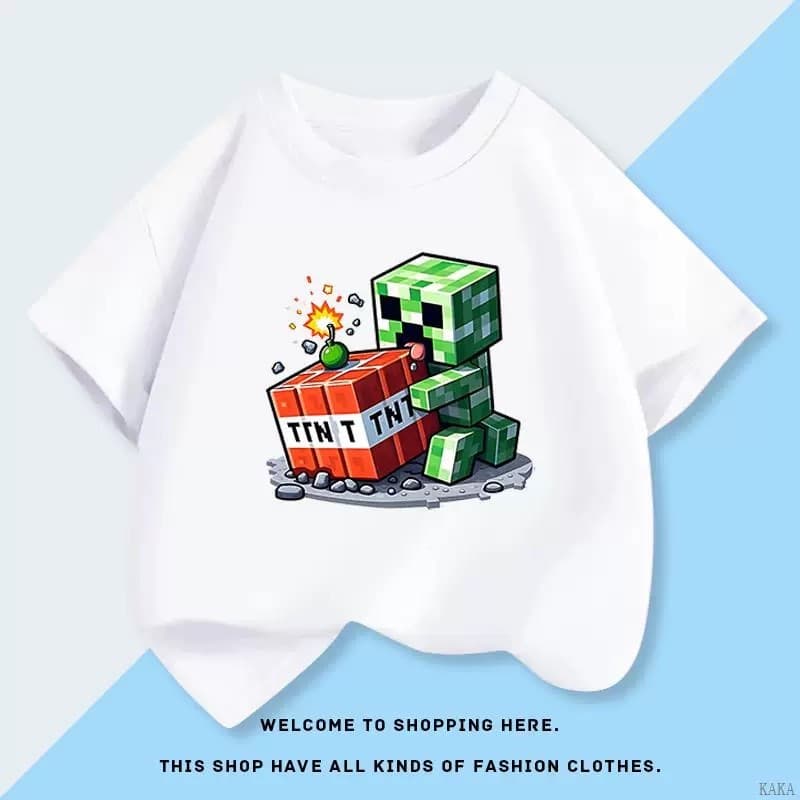 Yout-children เสื้อยืด kids girl/boy เสื้อผ้าเด็ก 'TNT bricks' เสื้อเด็ก แฟชั่น tshirt ผ้าCotton โคตรนุ่ม 2025 รูปที่ 4