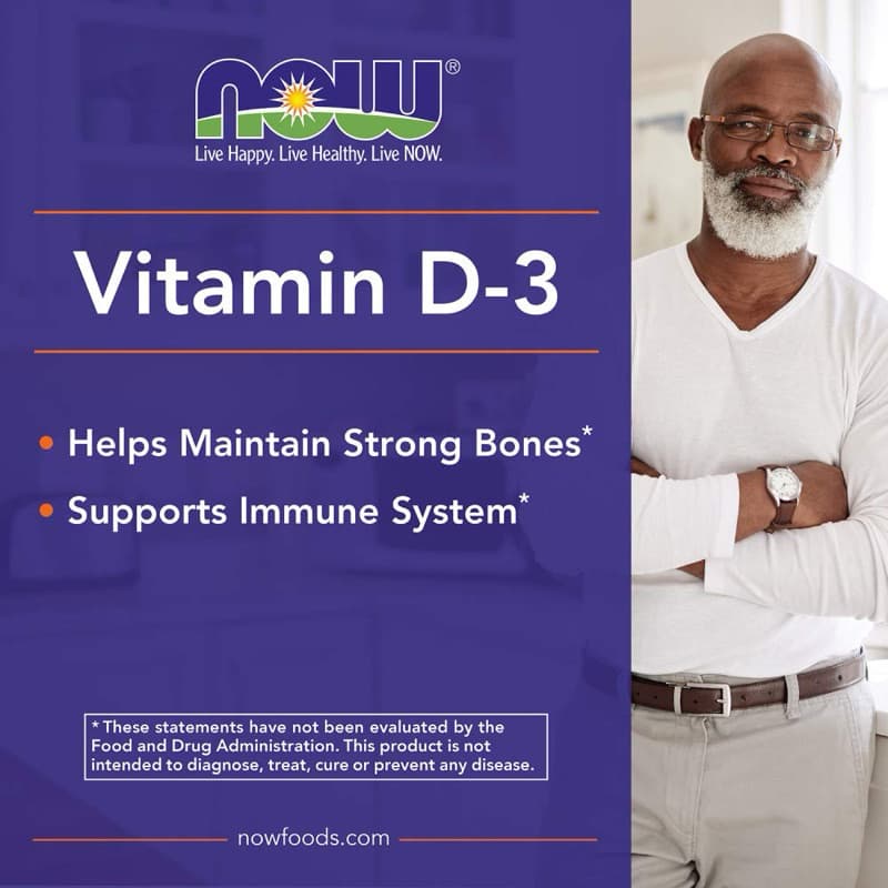 NOW Vitamin D3 1,000 IU / 5,000 IU วิตามินดี3 Cholecalciferol | บำรุงกระดูก ภูมิคุ้มกัน | ฉลาก USA รูปที่ 6