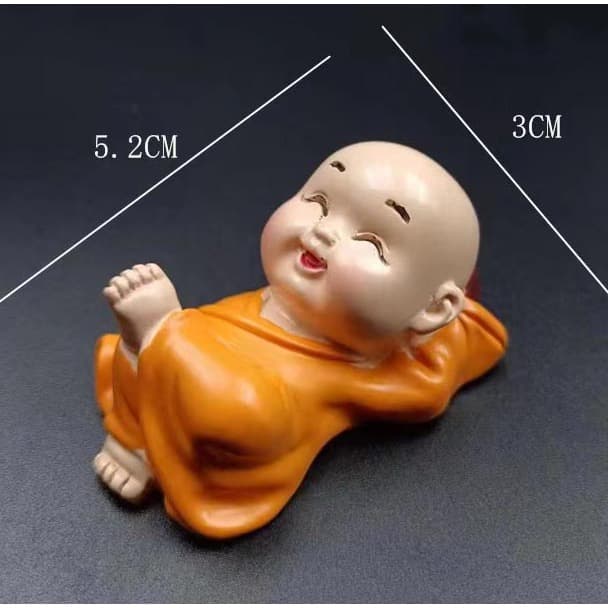 E9 8 ชิ้น เณรน้อย สร้างสรรค์พระภิกษุสงฆ์เล็ก ๆ น้อย ๆ ตุ๊กตาเรซิน, ของขวัญวันเกิด, ตกแต่งรถตุ๊กตา, เค้กตกแต่ง รูปที่ 8