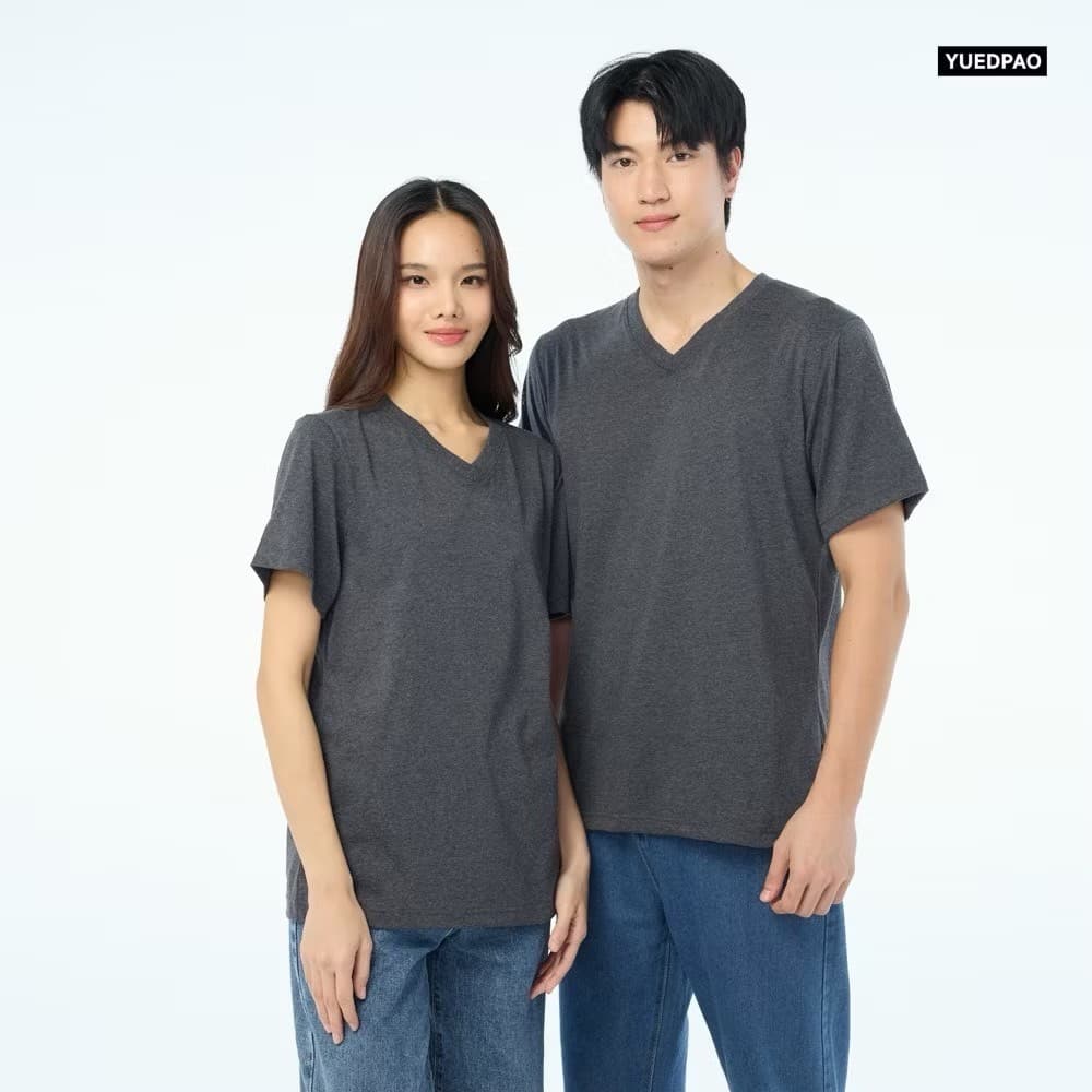 Yuedpaoเสื้อยืดคอวี ไม่ย้วย รุ่น Ultra Soft Non-Iron Set Basic_คอวี รูปที่ 3