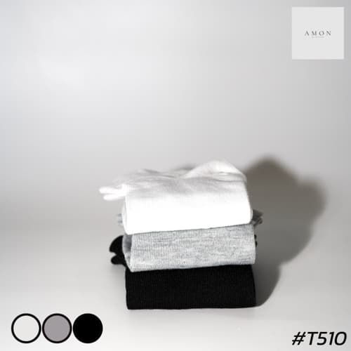 ถุงเท้าข้อกลางหุ้มข้อเท้า สีพื้น เซต10คู่ AMON HOUSE #T510 รูปที่ 3