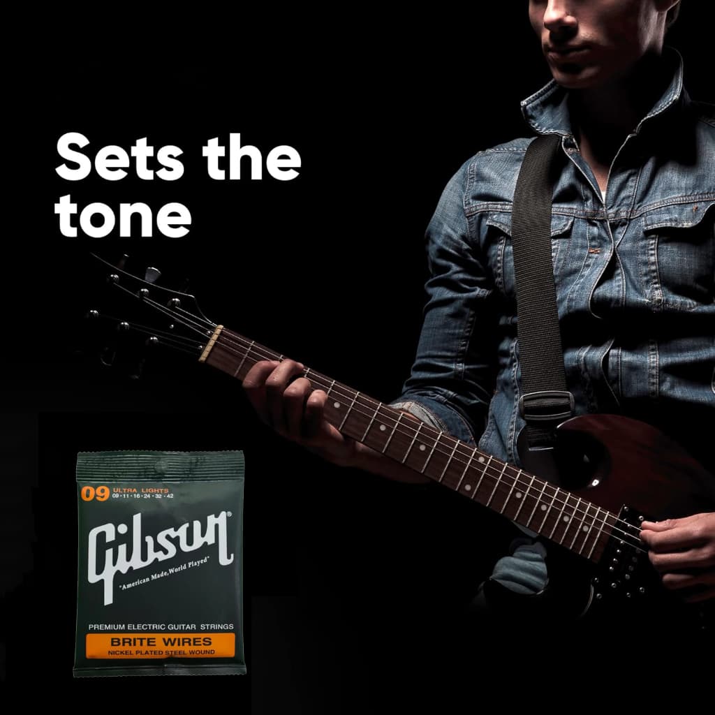 GIBSON 9/42 สายกีตาร์ไฟฟ้า 1 ชุด 6 สตริง คุณภาพดี รูปที่ 4