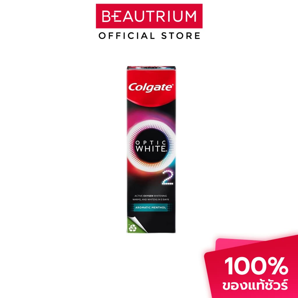 COLGATE Optic White O2 Aromatic Menthol Toothpaste ยาสีฟัน 85g รูปที่ 1