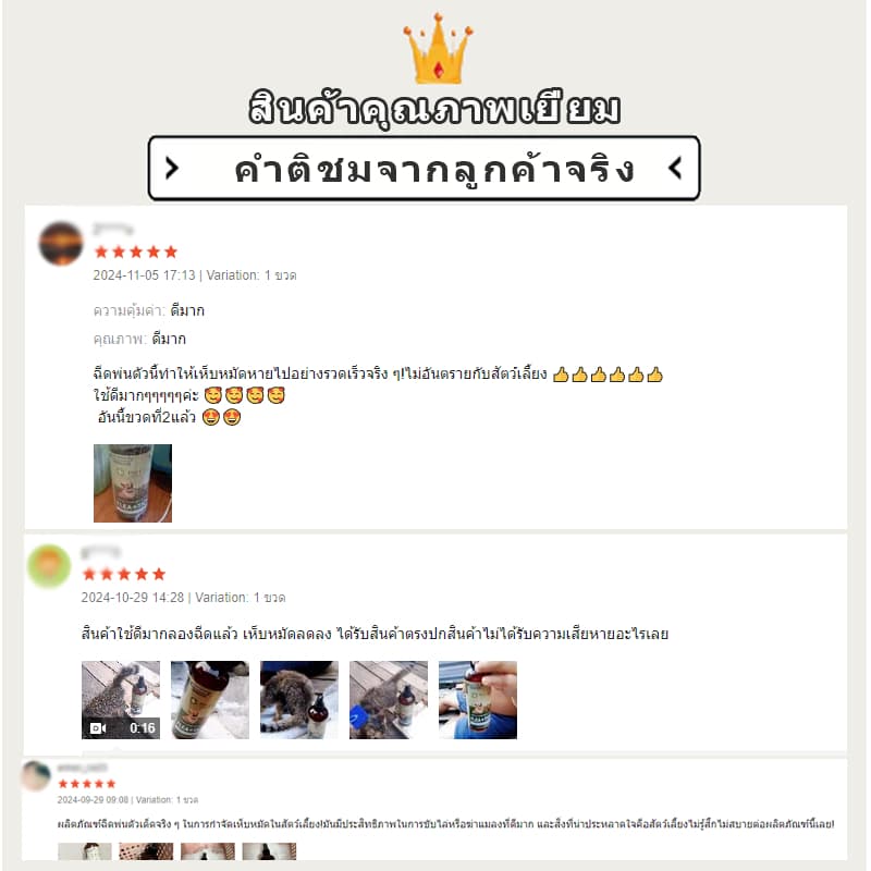 เสียชีวิต 100% ยาฆ่าเห็บหมัด สเปรย์กำจัดเห็บ กำจัดเหาไรเห็บ หมัด การฆ่าหมัดใน1 วิ ไม่ทำร้ายสัตว์เลี้ย 300ml ส่วนผสมจาก รูปที่ 9