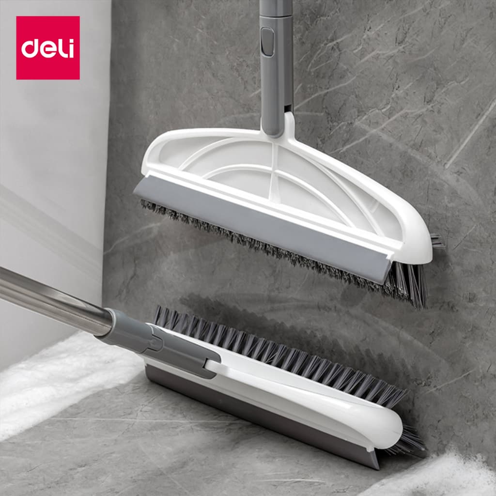 Deli แปรงขัดพื้น2in1 แปรงขัดห้องน้ำ พร้อมที่รีดน้ำในตัว อุปกรณ์ทำความสะอาด Floor Brush รูปที่ 7