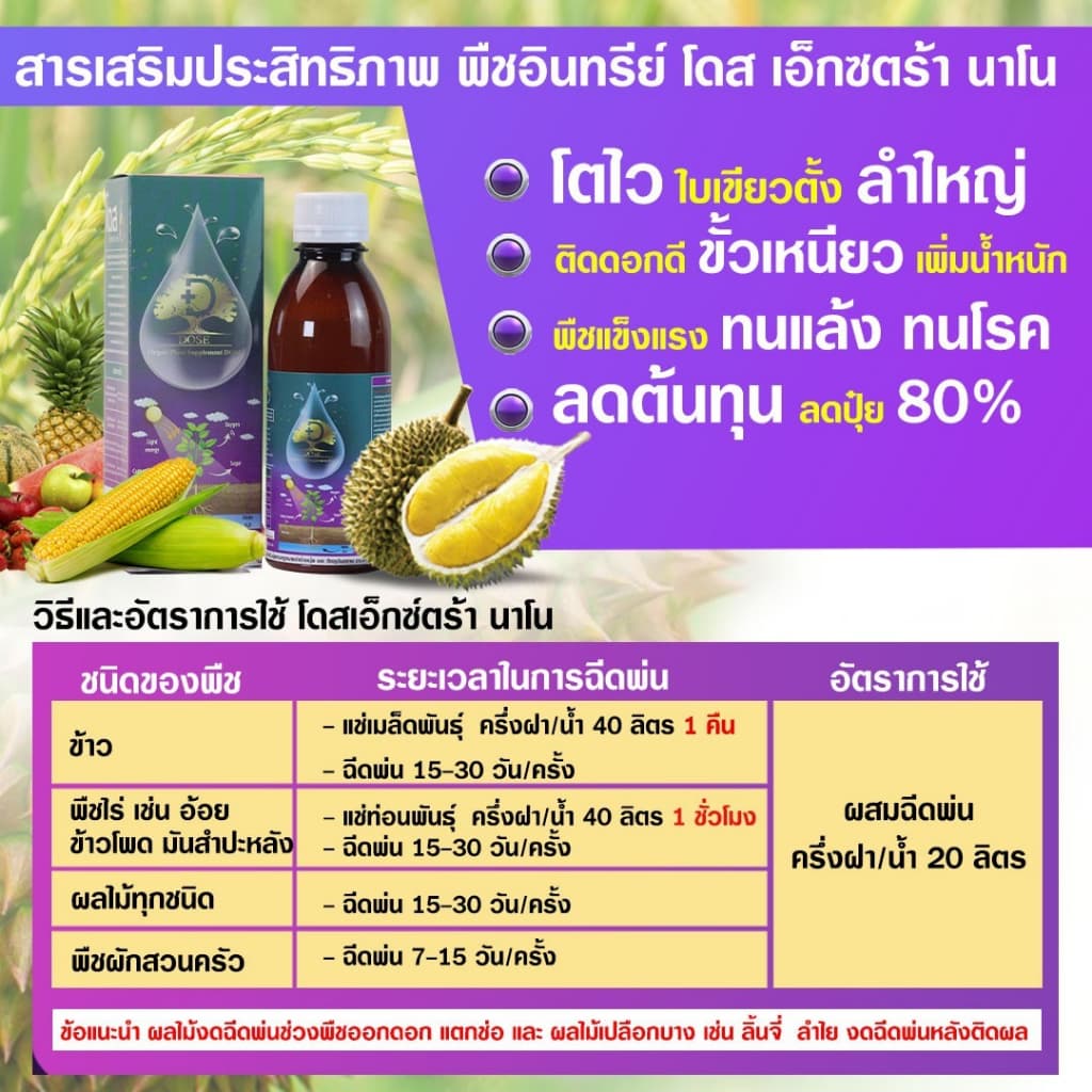 โดสเอ็กซ์ตร้านาโน โดส Dose extra nano ฮอร์โมนพืช อาหารเสริมพืช เร่งต้น เร่งผล เร่งโต รูปที่ 4