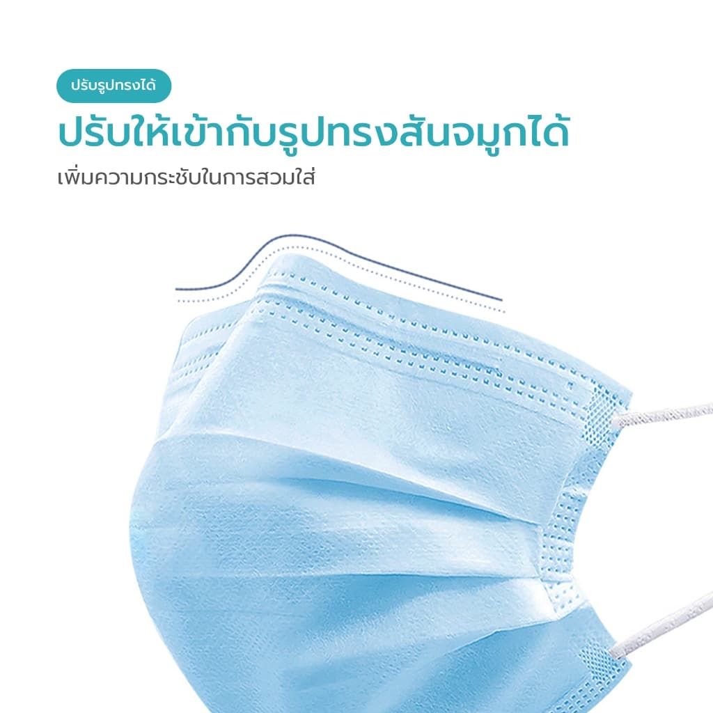 Simple Healthcare หน้ากากอนามัย Medical Mask 3 ชั้น กรองเชื้อ 99.9% รูปที่ 5